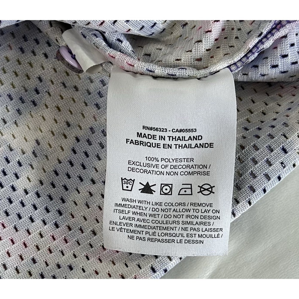 Nike Shirt Trek Division Men's Large Psychic Purple Mesh Hawaiian Button Dri Fit - Picture 7 of 10